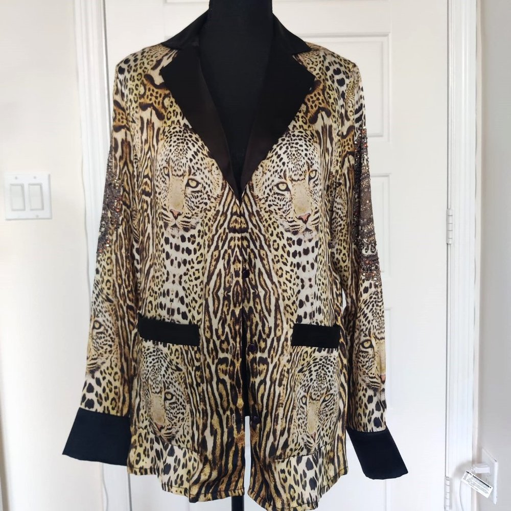 Shahida Parides Cheetah print jacket with belt- Size S
